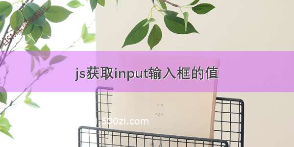 js获取input输入框的值