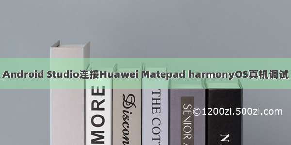 Android Studio连接Huawei Matepad harmonyOS真机调试