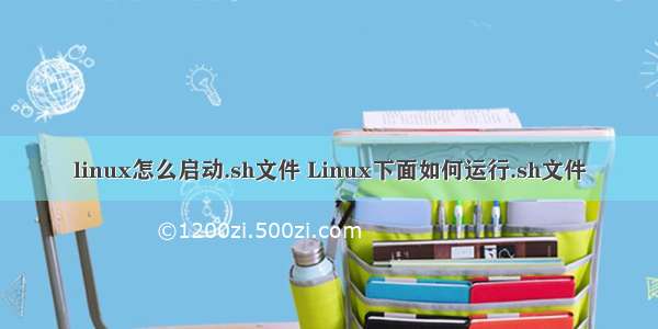 linux怎么启动.sh文件 Linux下面如何运行.sh文件