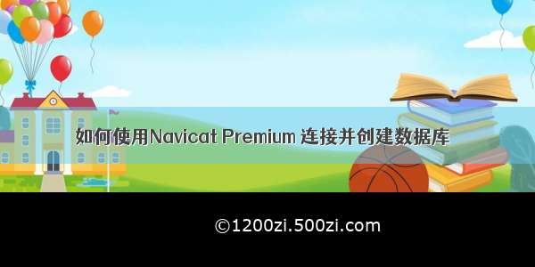 如何使用Navicat Premium 连接并创建数据库