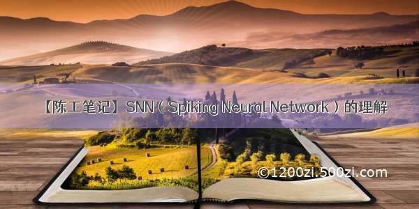 【陈工笔记】SNN（Spiking Neural Network）的理解