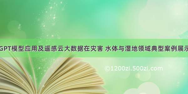 GPT模型应用及遥感云大数据在灾害 水体与湿地领域典型案例展示