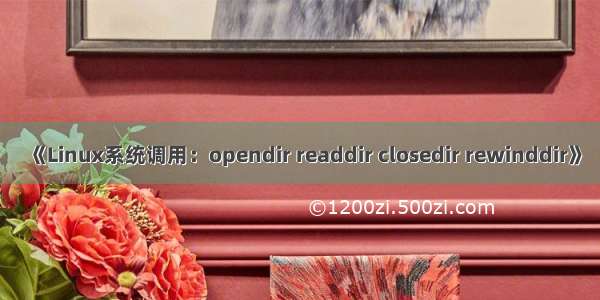 《Linux系统调用：opendir readdir closedir rewinddir》