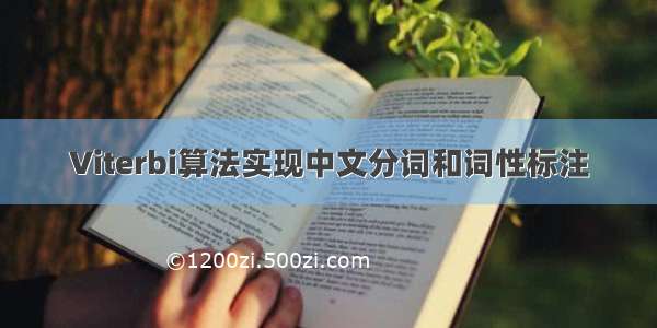Viterbi算法实现中文分词和词性标注