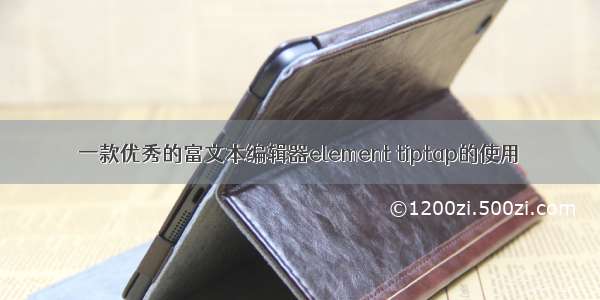 一款优秀的富文本编辑器element tiptap的使用