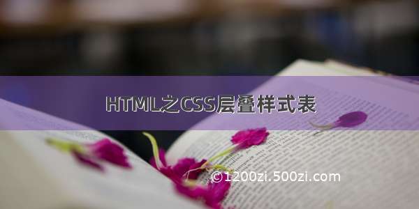 HTML之CSS层叠样式表