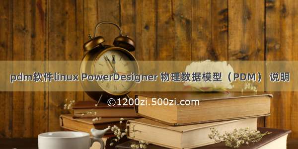 pdm软件linux PowerDesigner 物理数据模型（PDM） 说明