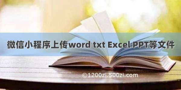 微信小程序上传word txt Excel PPT等文件