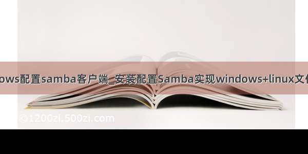 windows配置samba客户端_安装配置Samba实现windows+linux文件共享