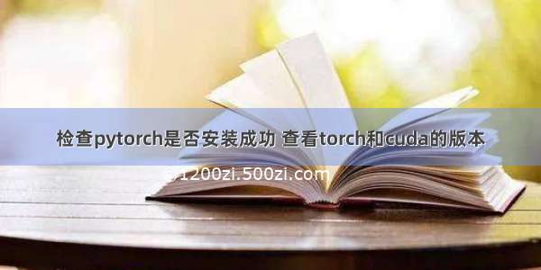 检查pytorch是否安装成功 查看torch和cuda的版本