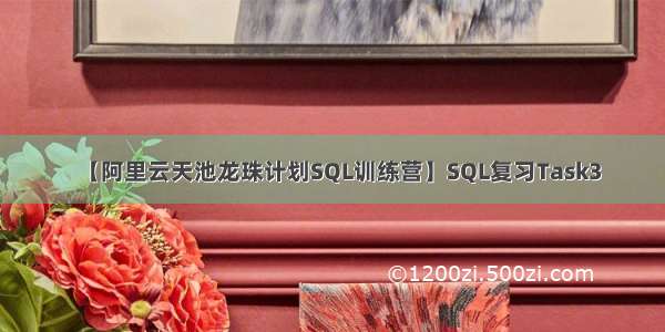 【阿里云天池龙珠计划SQL训练营】SQL复习Task3