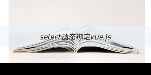 select动态绑定vue.js