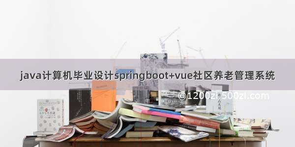 java计算机毕业设计springboot+vue社区养老管理系统