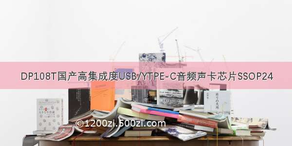 DP108T国产高集成度USB/YTPE-C音频声卡芯片SSOP24