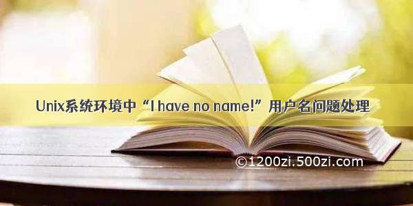 Unix系统环境中“I have no name!”用户名问题处理