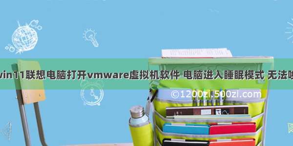 如何解决win11联想电脑打开vmware虚拟机软件 电脑进入睡眠模式 无法唤醒卡logo