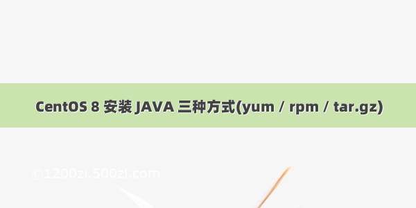 CentOS 8 安装 JAVA 三种方式(yum / rpm / tar.gz)