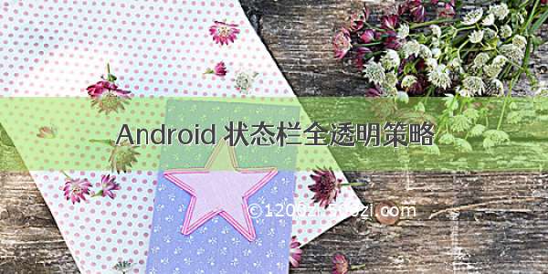 Android 状态栏全透明策略