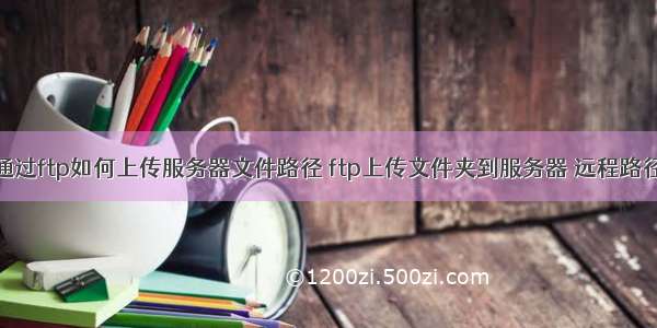 通过ftp如何上传服务器文件路径 ftp上传文件夹到服务器 远程路径