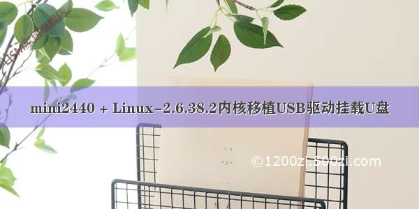 mini2440 + Linux-2.6.38.2内核移植USB驱动挂载U盘