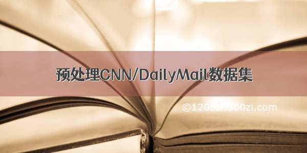 预处理CNN/DailyMail数据集