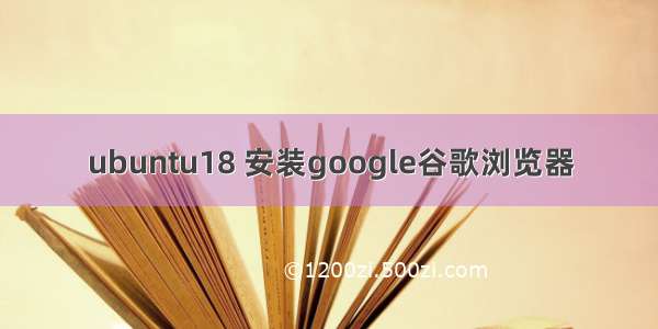 ubuntu18 安装google谷歌浏览器