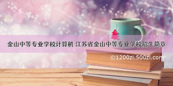 金山中等专业学校计算机 江苏省金山中等专业学校招生简章