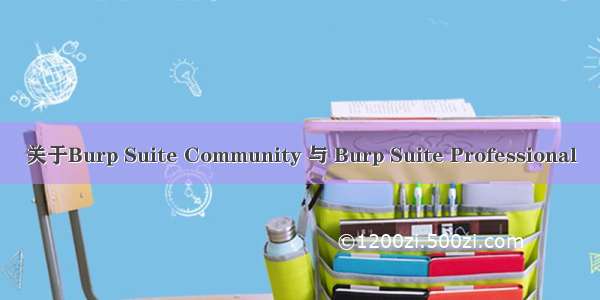 关于Burp Suite Community 与 Burp Suite Professional