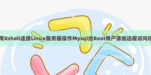 使用Xshell连接Linux服务器操作Mysql给Root用户添加远程访问权限