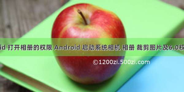 android 打开相册的权限 Android 启动系统相机 相册 裁剪图片及6.0权限管理