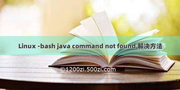 Linux -bash java command not found 解决方法