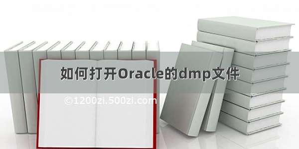 如何打开Oracle的dmp文件