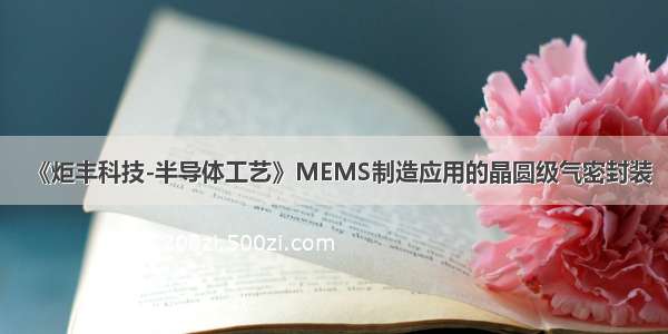 《炬丰科技-半导体工艺》MEMS制造应用的晶圆级气密封装