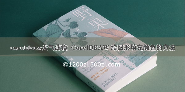 coreldraw天气滤镜_CorelDRAW 给图形填充颜色的方法