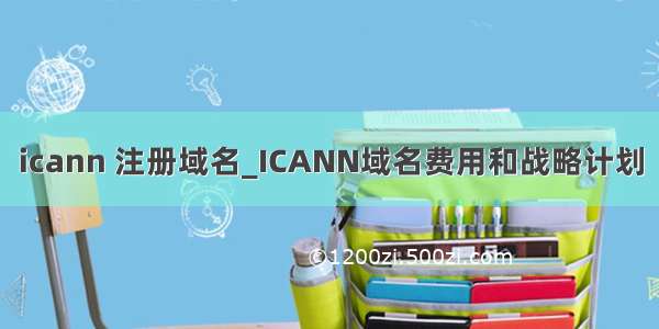 icann 注册域名_ICANN域名费用和战略计划