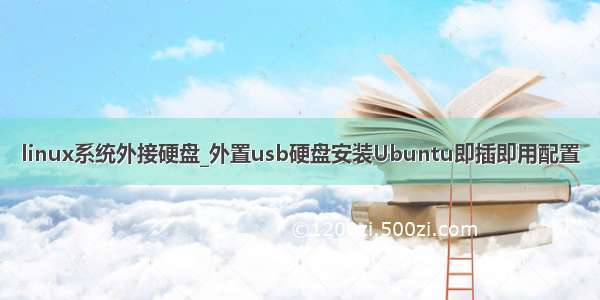 linux系统外接硬盘_外置usb硬盘安装Ubuntu即插即用配置