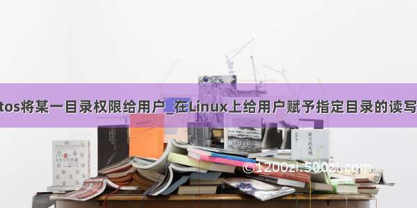 centos将某一目录权限给用户_在Linux上给用户赋予指定目录的读写权限