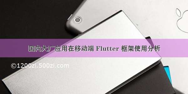 国内大厂应用在移动端 Flutter 框架使用分析