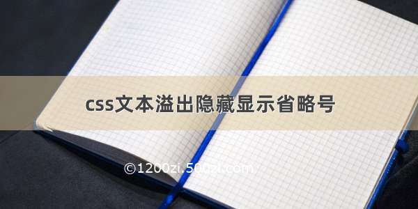 css文本溢出隐藏显示省略号