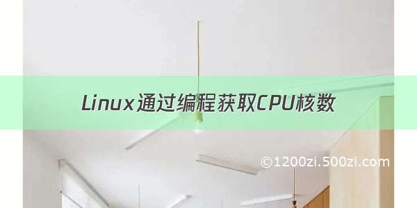 Linux通过编程获取CPU核数