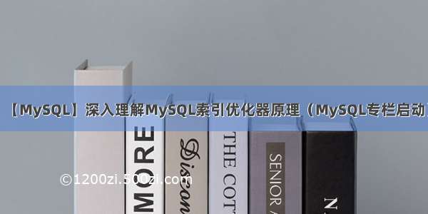 【MySQL】深入理解MySQL索引优化器原理（MySQL专栏启动）