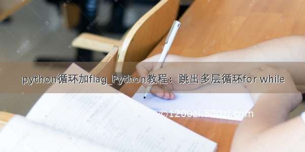 python循环加flag_Python教程：跳出多层循环for while