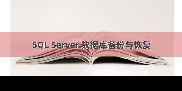 SQL Server 数据库备份与恢复