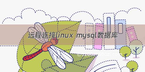 远程连接linux mysql数据库