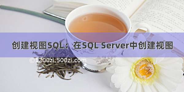 创建视图SQL：在SQL Server中创建视图