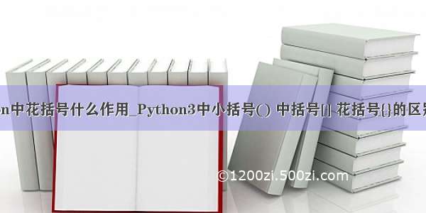 python中花括号什么作用_Python3中小括号() 中括号[] 花括号{}的区别详解