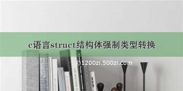 c语言struct结构体强制类型转换