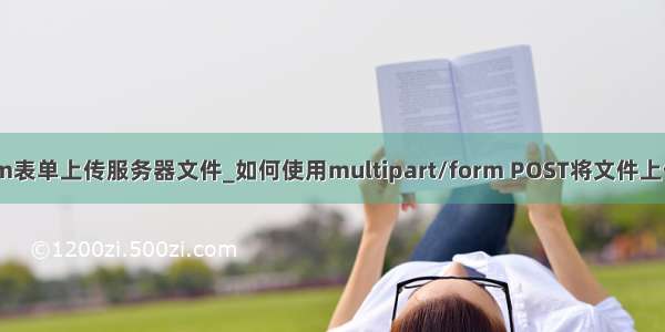 python form表单上传服务器文件_如何使用multipart/form POST将文件上传到需要上载