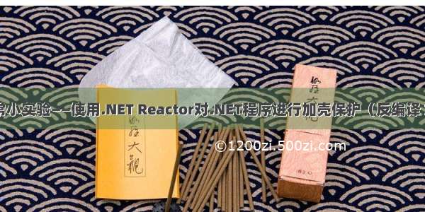 新发的日常小实验——使用.NET Reactor对.NET程序进行加壳保护（反编译 加壳 混淆）