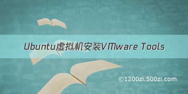 Ubuntu虚拟机安装VMware Tools